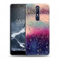 Дизайнерский пластиковый чехол для Nokia 5.1 Абстракции Капли