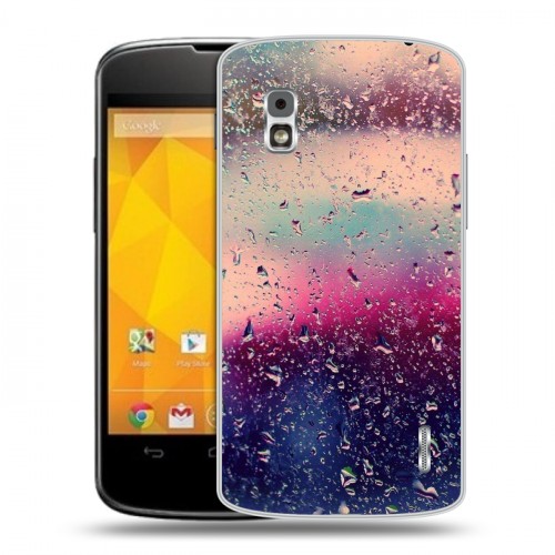 Дизайнерский пластиковый чехол для LG Google Nexus 4 Абстракции Капли