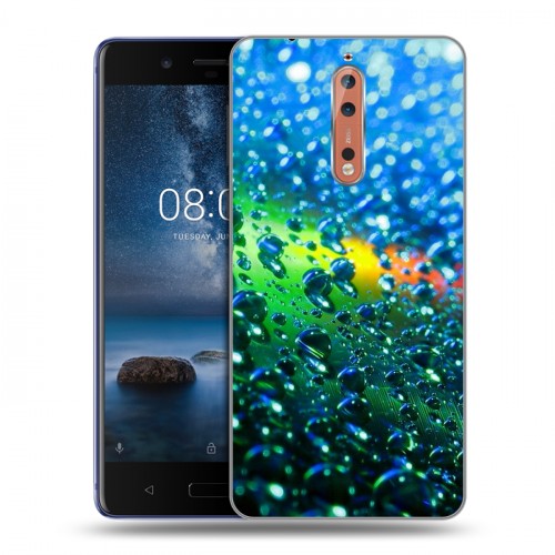 Дизайнерский пластиковый чехол для Nokia 8 Абстракции Капли