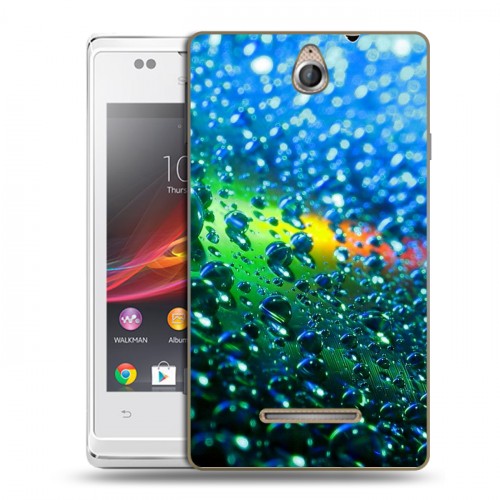 Дизайнерский пластиковый чехол для Sony Xperia E Абстракции Капли