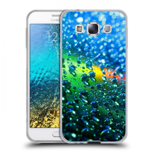 Дизайнерский пластиковый чехол для Samsung Galaxy E5 Абстракции Капли