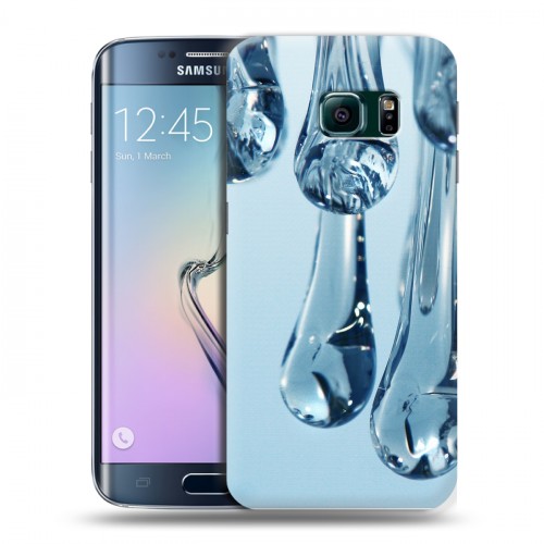 Дизайнерский пластиковый чехол для Samsung Galaxy S6 Edge Абстракции Капли