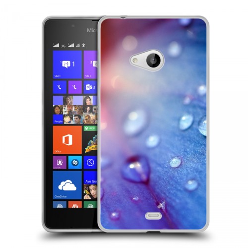 Дизайнерский пластиковый чехол для Microsoft Lumia 540 Абстракции Капли