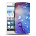 Дизайнерский пластиковый чехол для Huawei Ascend D2 Абстракции Капли