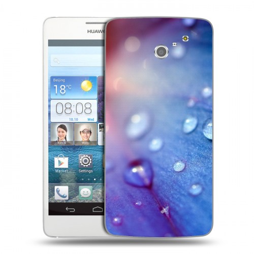 Дизайнерский пластиковый чехол для Huawei Ascend D2 Абстракции Капли