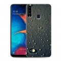 Дизайнерский пластиковый чехол для Samsung Galaxy A20s Абстракции Капли