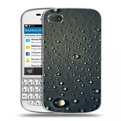 Дизайнерский пластиковый чехол для BlackBerry Q10 Абстракции Капли