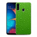 Дизайнерский пластиковый чехол для Samsung Galaxy A20s Абстракции Капли