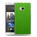 Дизайнерский пластиковый чехол для HTC One (M7) Dual SIM Абстракции Капли