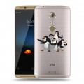 Полупрозрачный дизайнерский пластиковый чехол для ZTE Axon 7 прозрачный мадагаскар