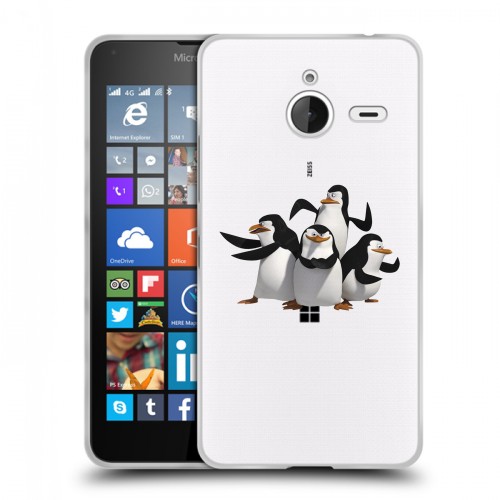 Полупрозрачный дизайнерский пластиковый чехол для Microsoft Lumia 640 XL прозрачный мадагаскар