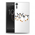 Полупрозрачный дизайнерский пластиковый чехол для Sony Xperia XZs прозрачный мадагаскар