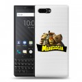 Полупрозрачный дизайнерский пластиковый чехол для BlackBerry KEY2 прозрачный мадагаскар