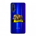 Полупрозрачный дизайнерский пластиковый чехол для Huawei Honor 20 прозрачный мадагаскар