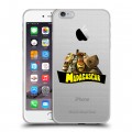 Полупрозрачный дизайнерский силиконовый чехол для Iphone 6 Plus/6s Plus прозрачный мадагаскар