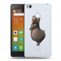 Полупрозрачный дизайнерский пластиковый чехол для Xiaomi Mi4S прозрачный мадагаскар