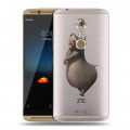 Полупрозрачный дизайнерский пластиковый чехол для ZTE Axon 7 прозрачный мадагаскар