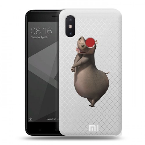 Полупрозрачный дизайнерский пластиковый чехол для Xiaomi Mi8 SE прозрачный мадагаскар