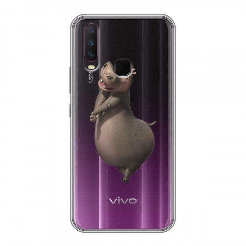 Полупрозрачный дизайнерский силиконовый чехол для Vivo Y17 прозрачный мадагаскар