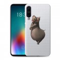 Полупрозрачный дизайнерский силиконовый чехол для Meizu 16T прозрачный мадагаскар