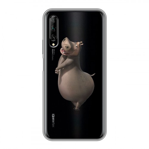 Полупрозрачный дизайнерский силиконовый чехол для Huawei Y9s прозрачный мадагаскар