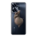 Полупрозрачный дизайнерский силиконовый чехол для Realme C55 прозрачный мадагаскар