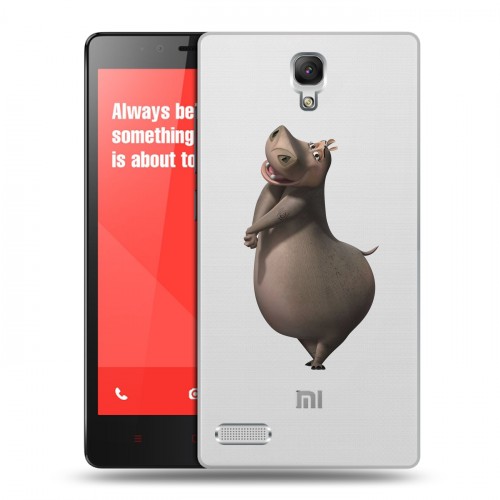 Полупрозрачный дизайнерский пластиковый чехол для Xiaomi RedMi Note прозрачный мадагаскар