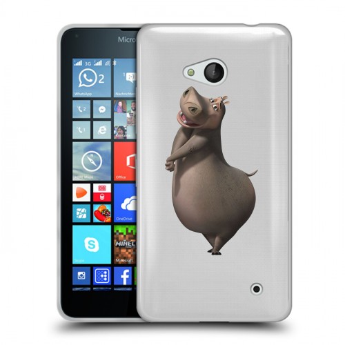 Полупрозрачный дизайнерский пластиковый чехол для Microsoft Lumia 640 прозрачный мадагаскар