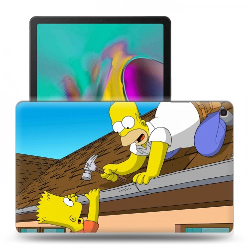 Дизайнерский силиконовый чехол для Samsung Galaxy Tab A 10.1 (2019) Симпсоны
