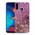 Дизайнерский пластиковый чехол для Samsung Galaxy A20s Абстракции Капли