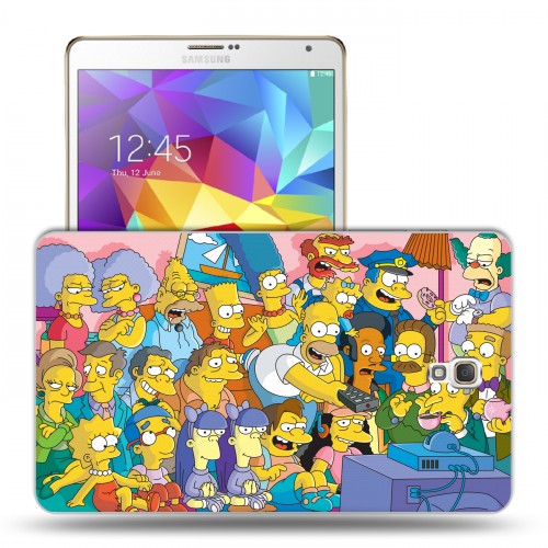 Дизайнерский силиконовый чехол для Samsung Galaxy Tab S 8.4 Симпсоны