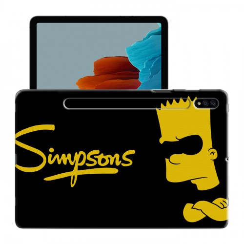 Дизайнерский пластиковый чехол для Samsung Galaxy Tab S7 Симпсоны
