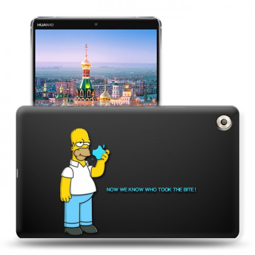 Дизайнерский пластиковый чехол для Huawei MediaPad M5 8.4 Симпсоны
