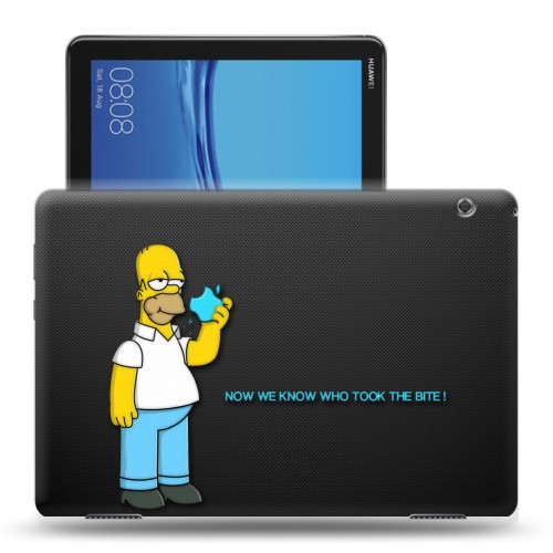 Дизайнерский силиконовый с усиленными углами чехол для Huawei MediaPad T5 Симпсоны