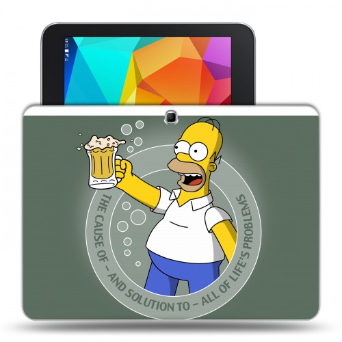 Дизайнерский силиконовый чехол для Samsung Galaxy Tab 4 10.1 Симпсоны