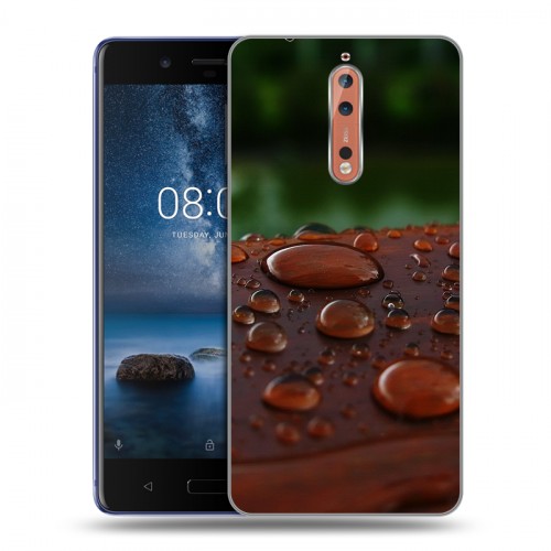 Дизайнерский пластиковый чехол для Nokia 8 Абстракции Капли