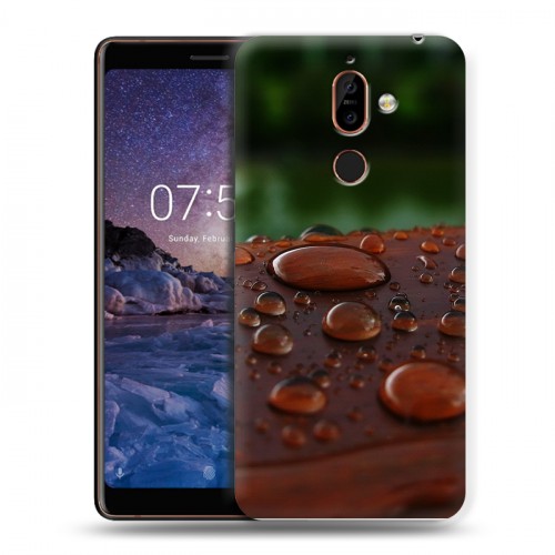 Дизайнерский пластиковый чехол для Nokia 7 Plus Абстракции Капли