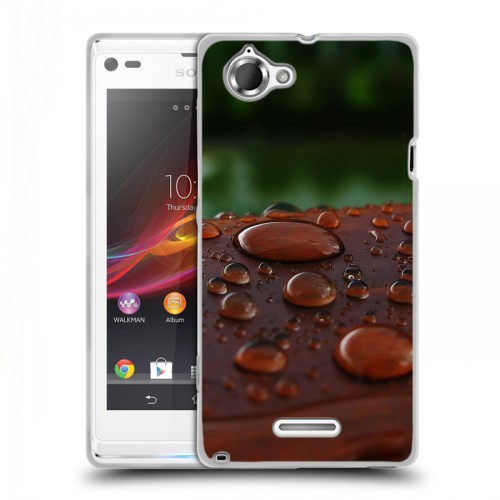 Дизайнерский пластиковый чехол для Sony Xperia L Абстракции Капли