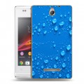 Дизайнерский пластиковый чехол для Sony Xperia E Абстракции Капли