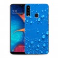 Дизайнерский пластиковый чехол для Samsung Galaxy A20s Абстракции Капли