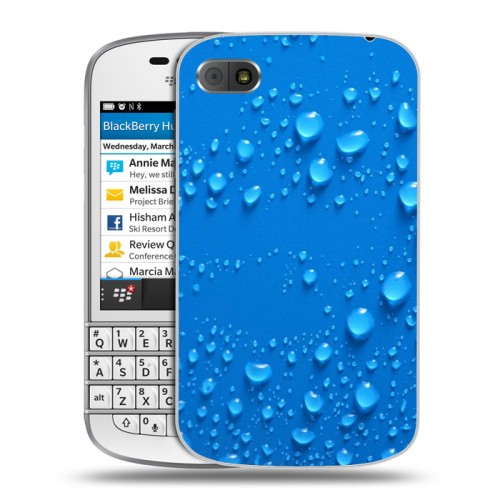 Дизайнерский пластиковый чехол для BlackBerry Q10 Абстракции Капли