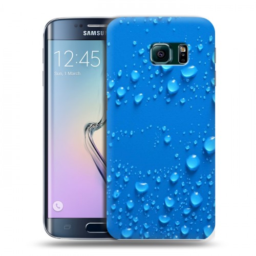 Дизайнерский пластиковый чехол для Samsung Galaxy S6 Edge Абстракции Капли