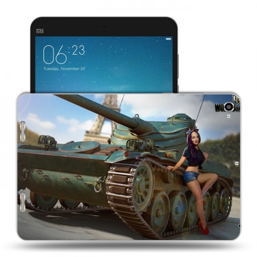 Дизайнерский силиконовый чехол для Xiaomi Mi Pad 2 Танки