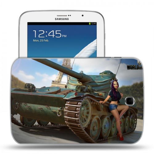 Дизайнерский силиконовый чехол для Samsung Galaxy Note 8.0 Танки