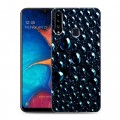 Дизайнерский пластиковый чехол для Samsung Galaxy A20s Абстракции Капли