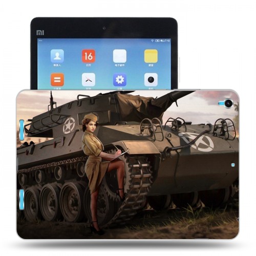 Дизайнерский силиконовый чехол для Xiaomi MiPad Танки