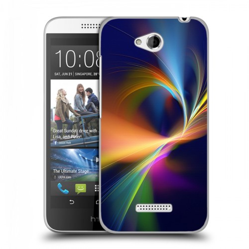 Дизайнерский пластиковый чехол для HTC Desire 616 Красочные абстракции