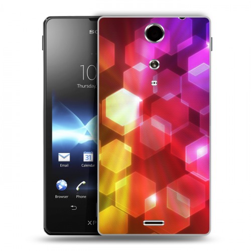 Дизайнерский пластиковый чехол для Sony Xperia TX Красочные абстракции