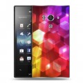 Дизайнерский пластиковый чехол для Sony Xperia acro S Красочные абстракции