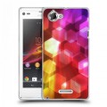 Дизайнерский пластиковый чехол для Sony Xperia L Красочные абстракции